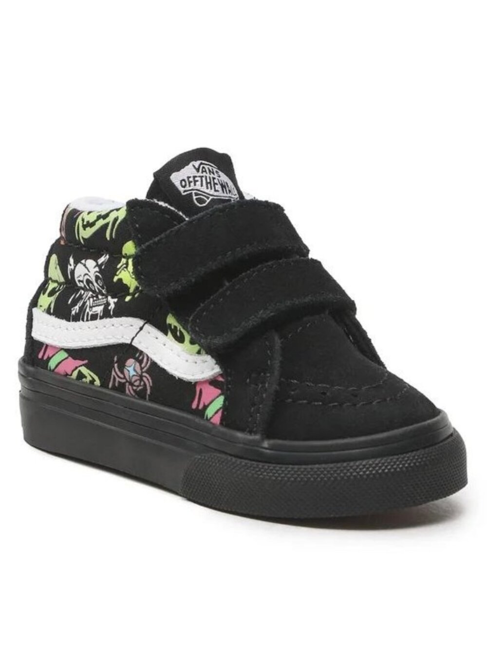 VANs Black Halloween Flow in The Dark Sk8-Mid Reissue Sneakers Toddler Size 9
